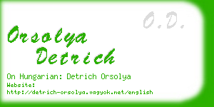 orsolya detrich business card